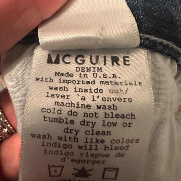 McGuire Newton High Rise Skinny Jeans Distressed Women's Size 27 - Picture 5 of 6